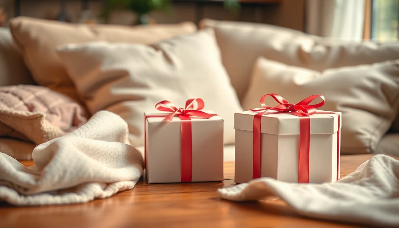 Geschenkideen in eleganten Geschenkboxen, die Freude und Stil ausstrahlen.