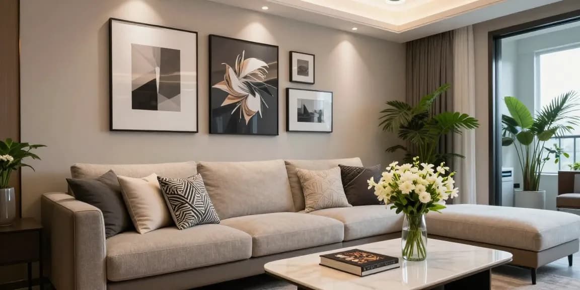 Moderne Wohnzimmer Bilder mit stilvoller Wanddekoration und gemütlicher Atmosphäre