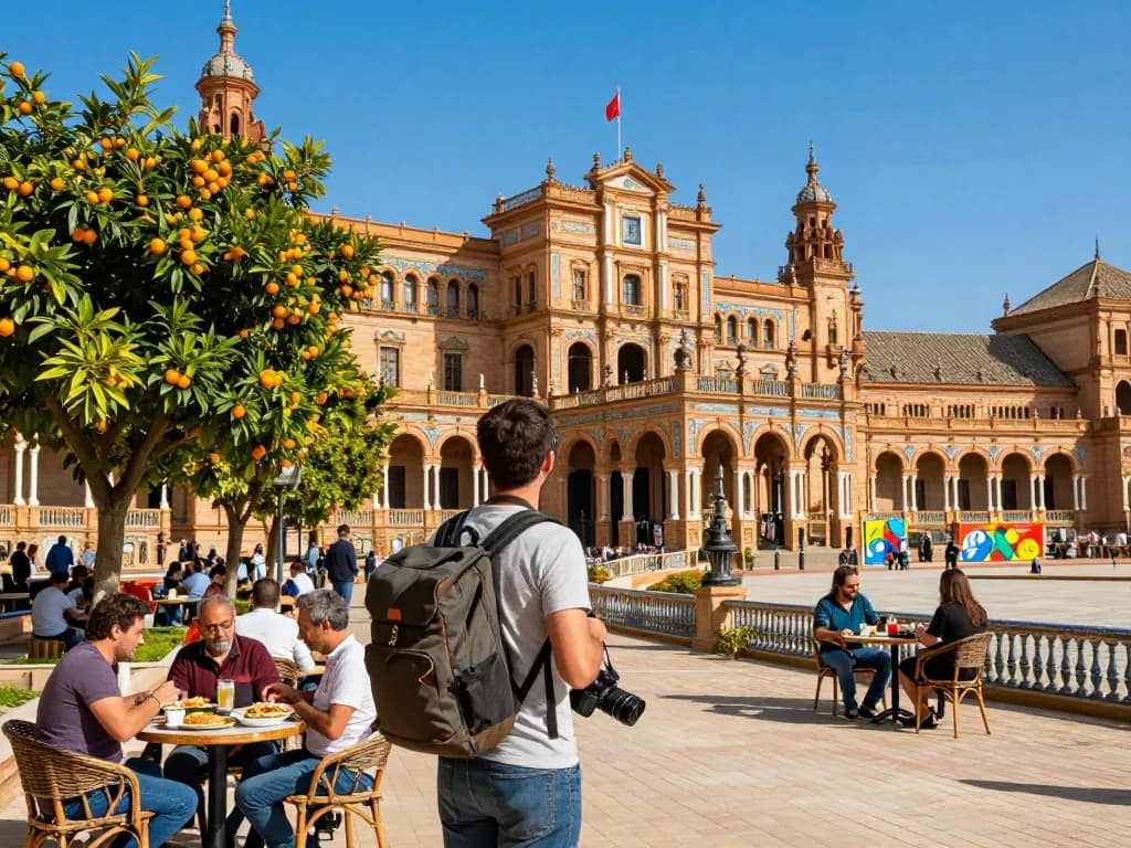 Reisetipps Sevilla enthüllt durch lebendige Straßenerkundungen, die Kultur und Architektur präsentieren.