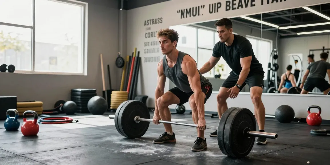 Kraftsportler im Steroidshop führt intensive Kreuzhebungen in einem modernen Fitnessstudio durch.