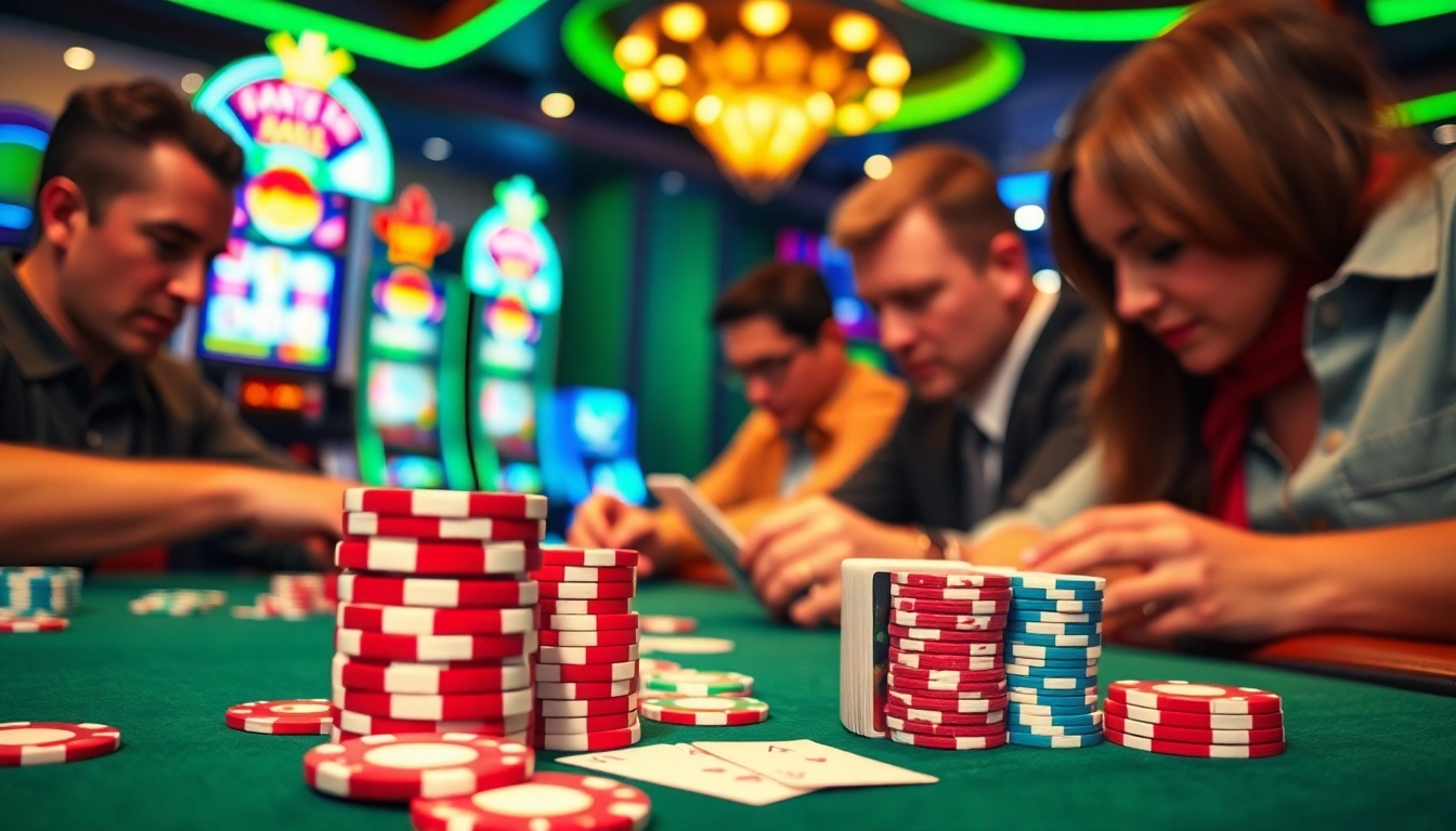 Erleben Sie pflegedienst bornheim in einem aufregenden Casino mit Spielern am Pokertisch.