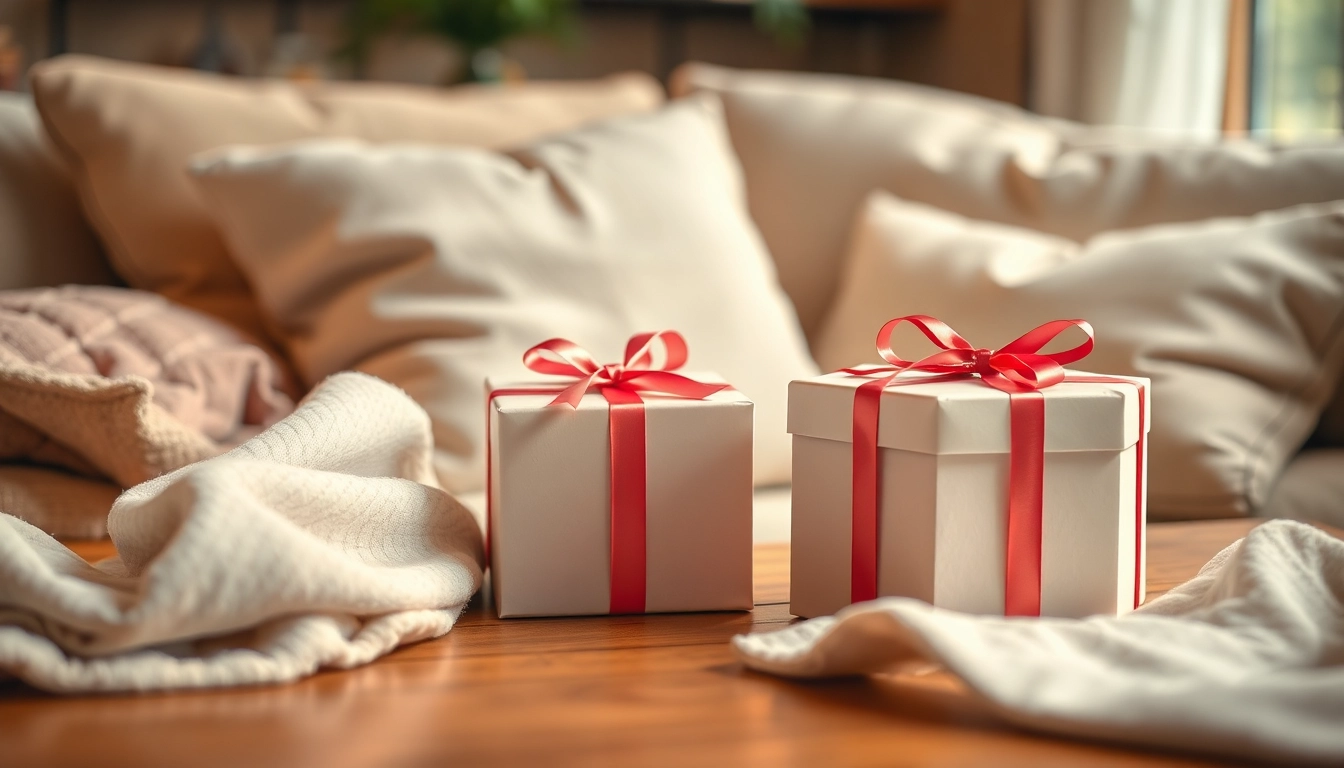 Geschenkideen in eleganten Geschenkboxen, die Freude und Stil ausstrahlen.