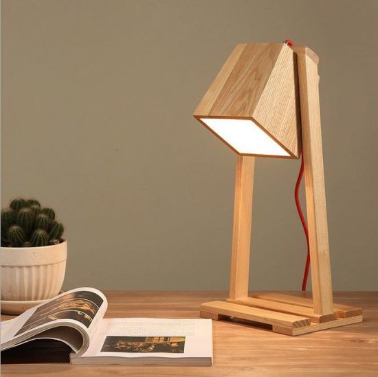 Holztischlampen für Wärme und Stil