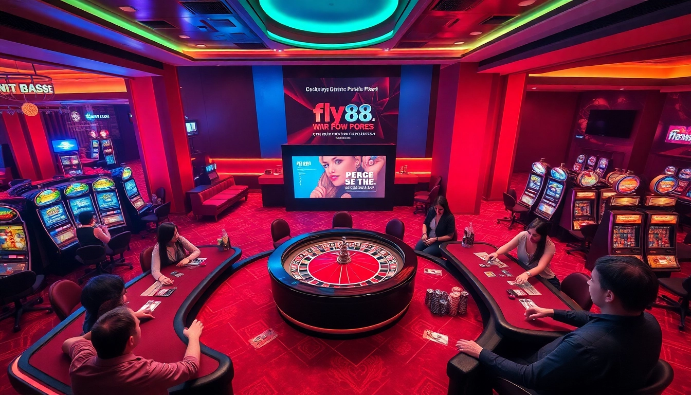 Experience thrilling gameplay at fly88.deal with vibrant slot machines and poker tables.