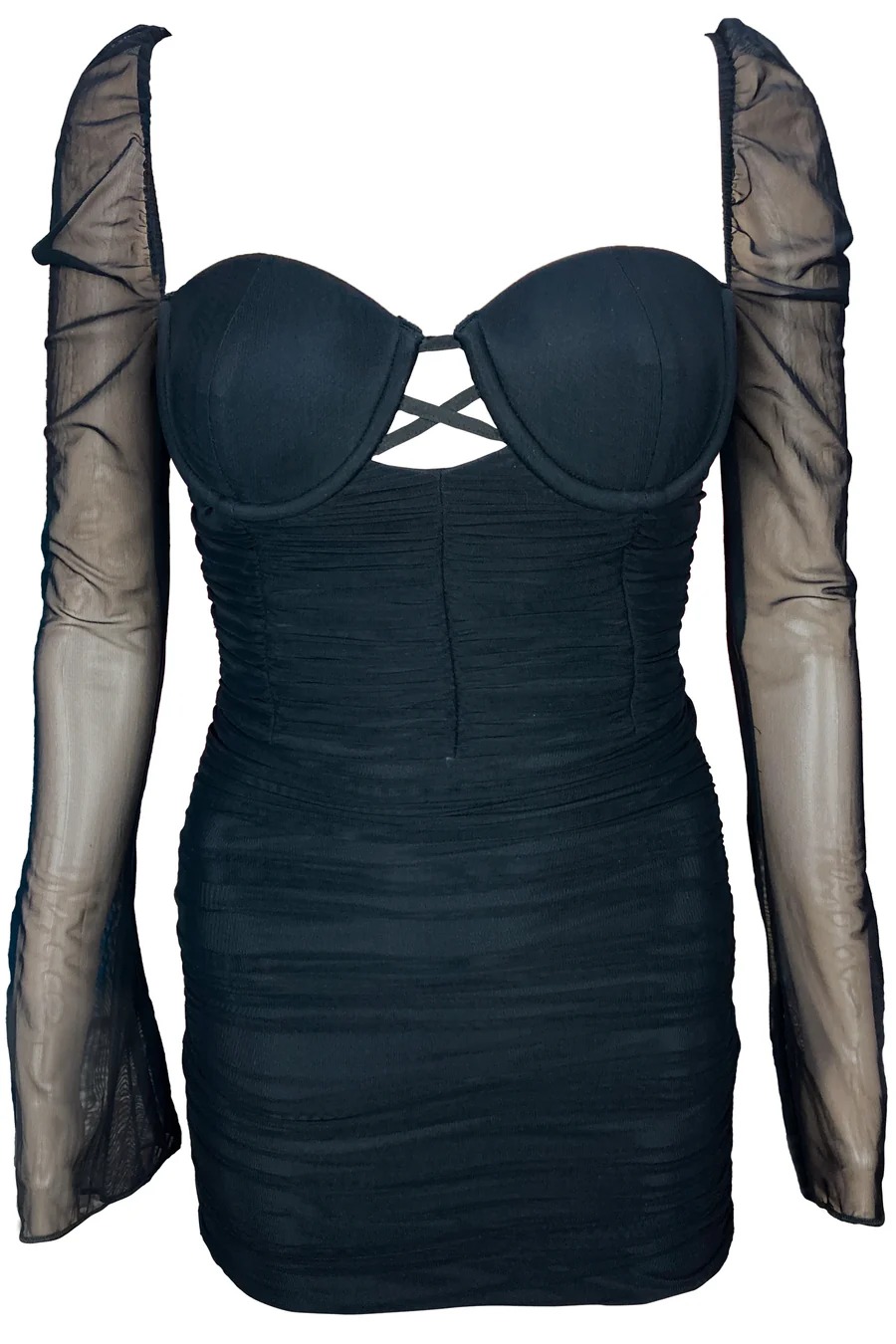 Arcinora's Minikleid Schwarz: Elegant, kokett und zeitlos