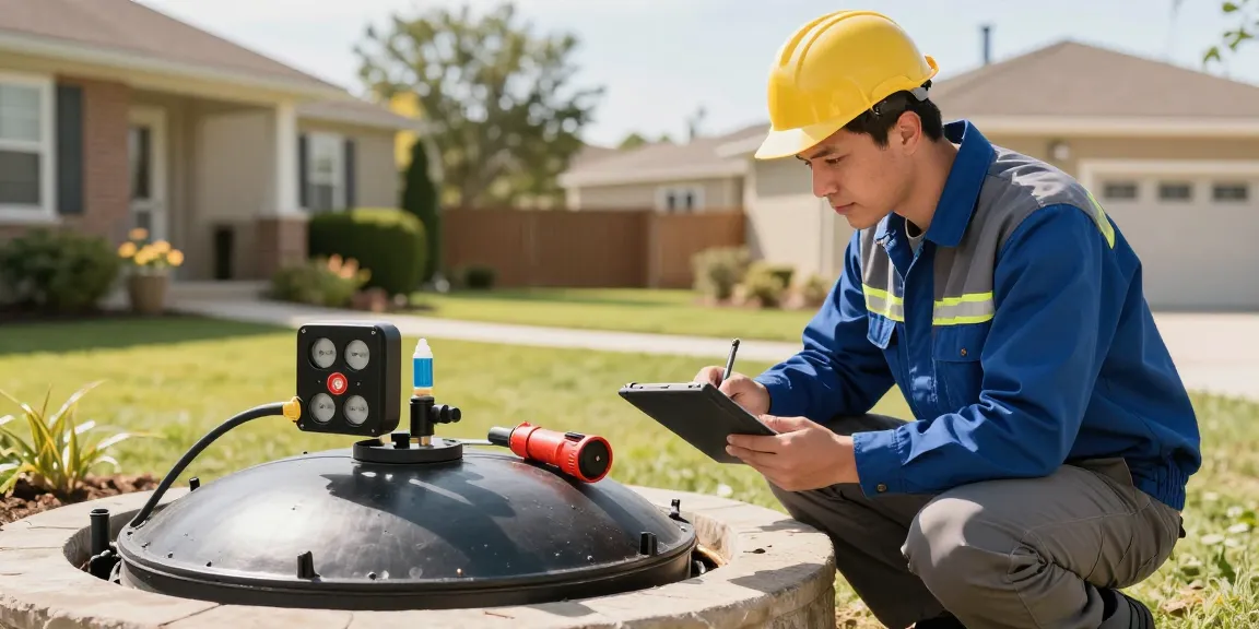 Septic service expert providing reliable local services, professional contractor inspecting septic systems.