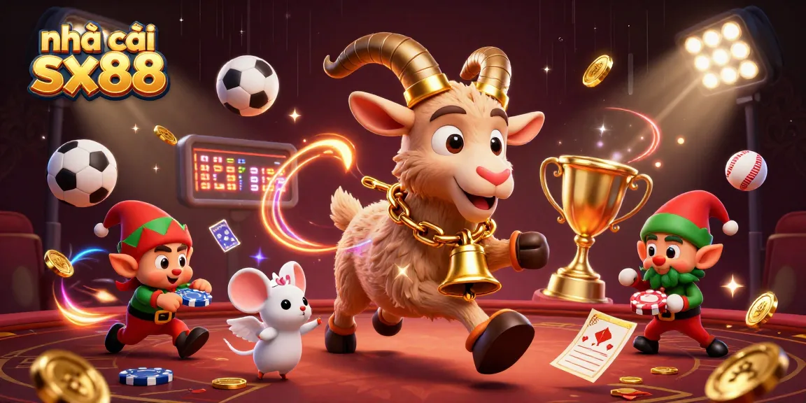 Experience the thrill of nhà cái sx88 with festive characters in a dynamic casino scene.