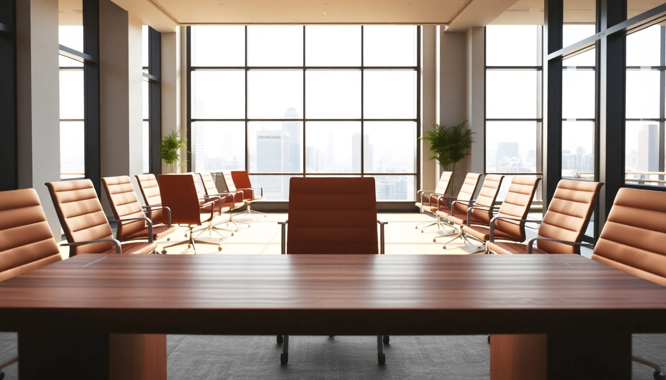 Refurbished Vitra chairs enhance a modern office ambiance, promoting elegant workspace design.