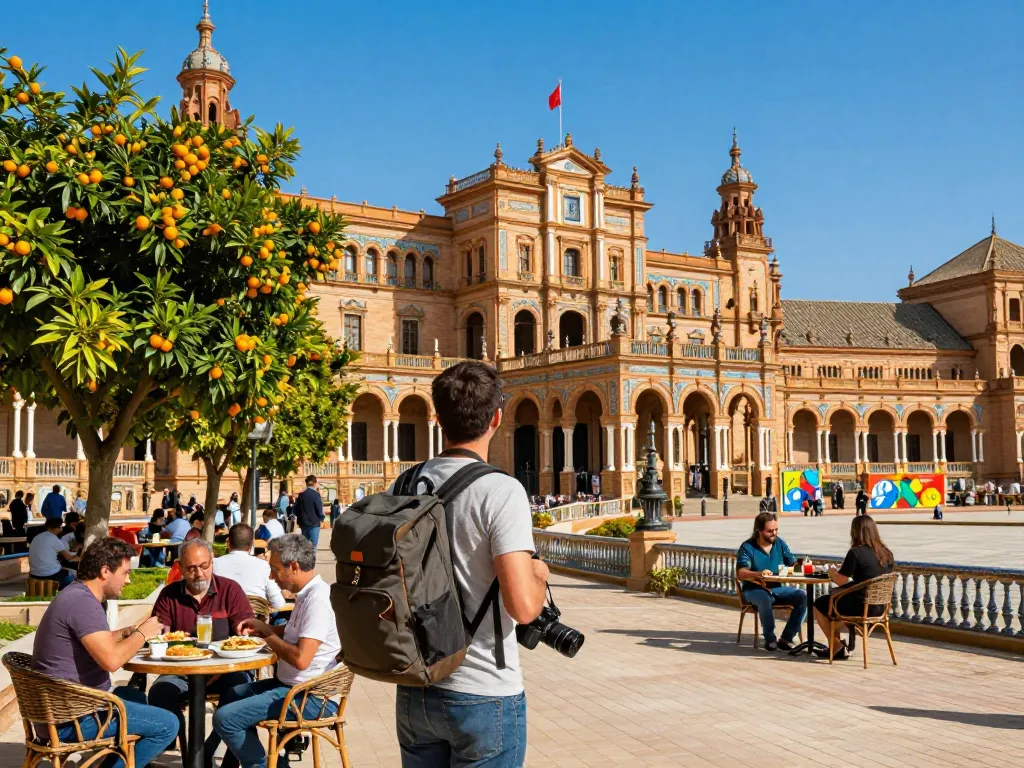 Reisetipps Sevilla enthüllt durch lebendige Straßenerkundungen, die Kultur und Architektur präsentieren.