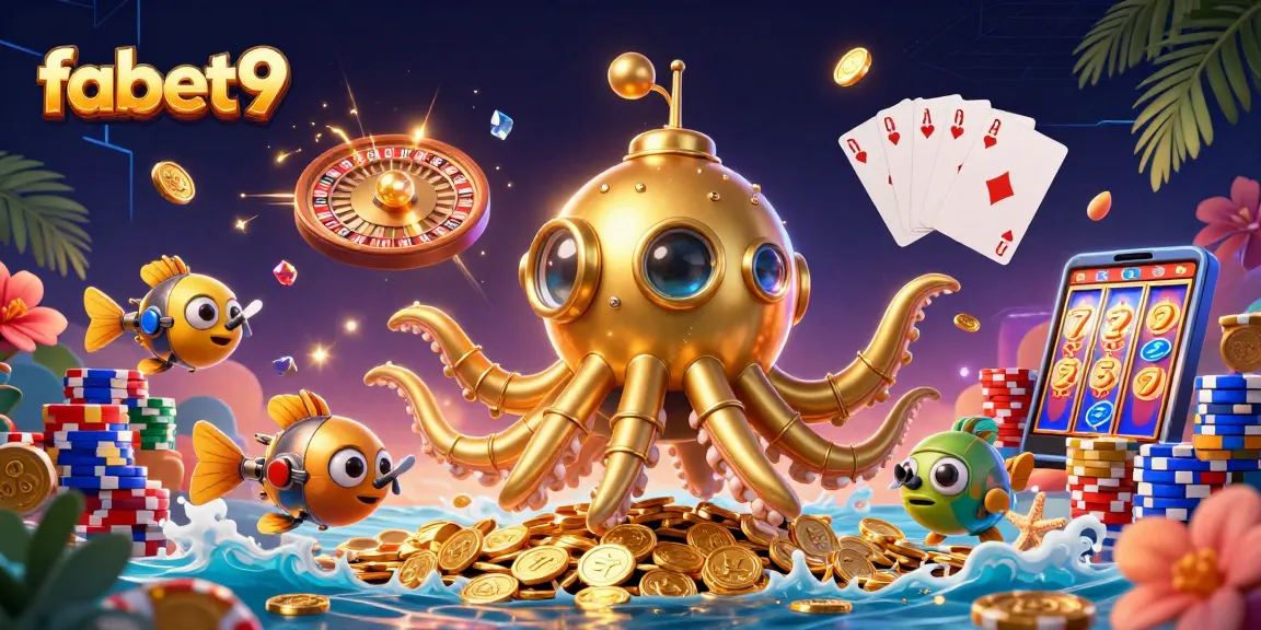 Experience thrilling gameplay with fabet9's vibrant casino scene featuring jackpots and poker elements.