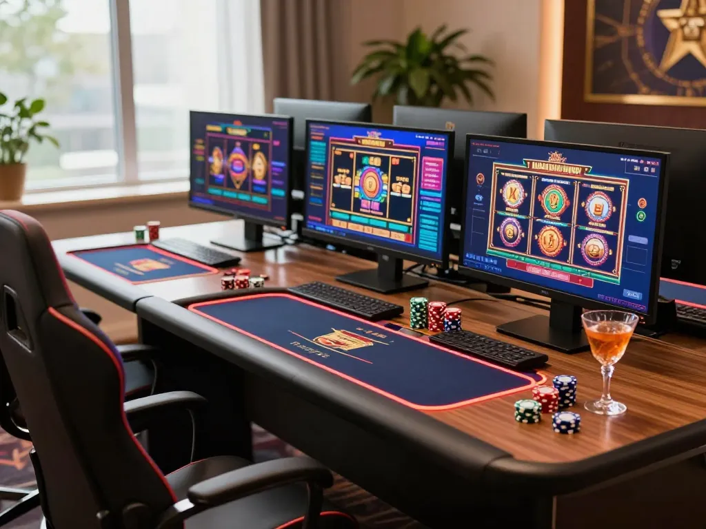 cm88 players enjoying an exciting online casino gaming experience with multiple screens displaying vibrant games.