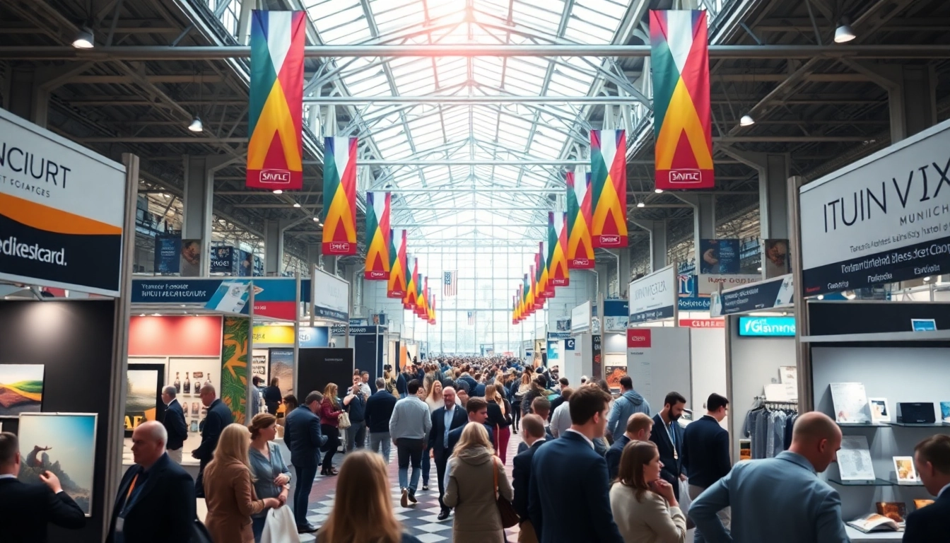 Messefotograf München dokumentiert eine lebhafte Messe mit Ausstellern und Besuchern.