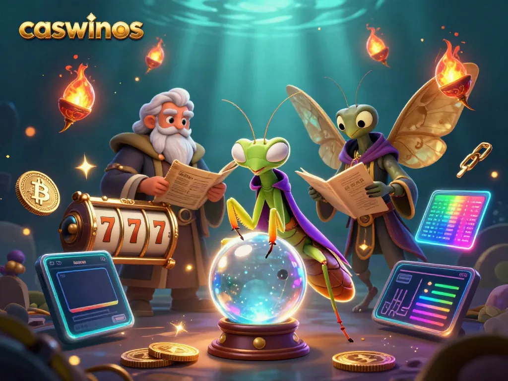 Experience immersive gameplay at caswinos with a vibrant 3D scene showcasing magical characters and casino elements.