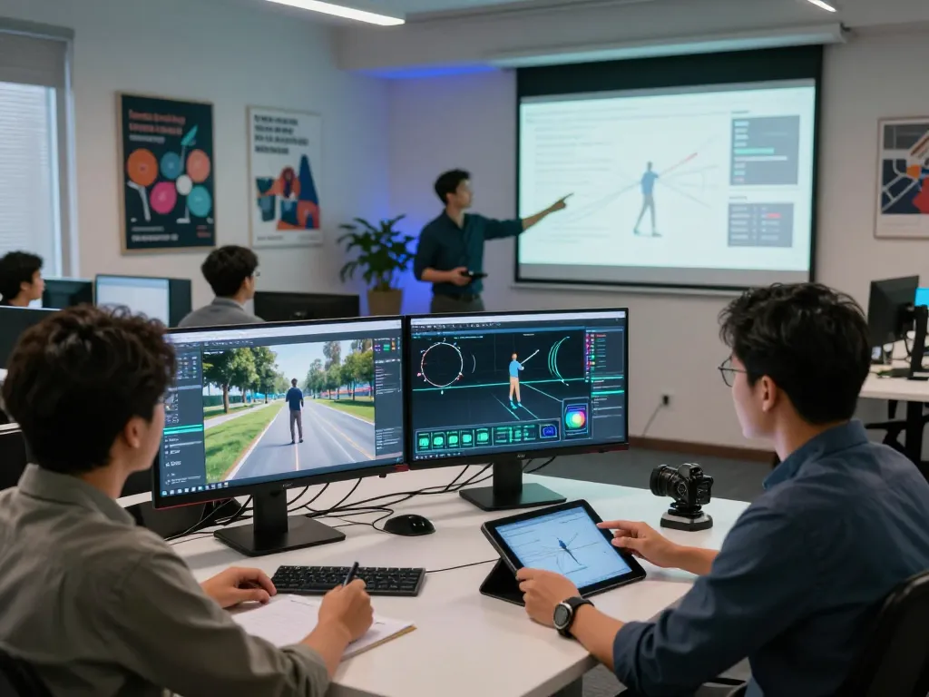 Dynamic team collaboration on motion control technology solutions in a modern workspace environment