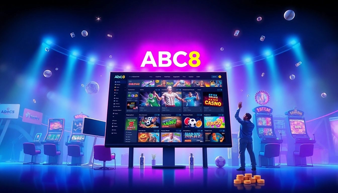 Exciting online betting experience at ABC8, showcasing diverse games and user-friendly interface.
