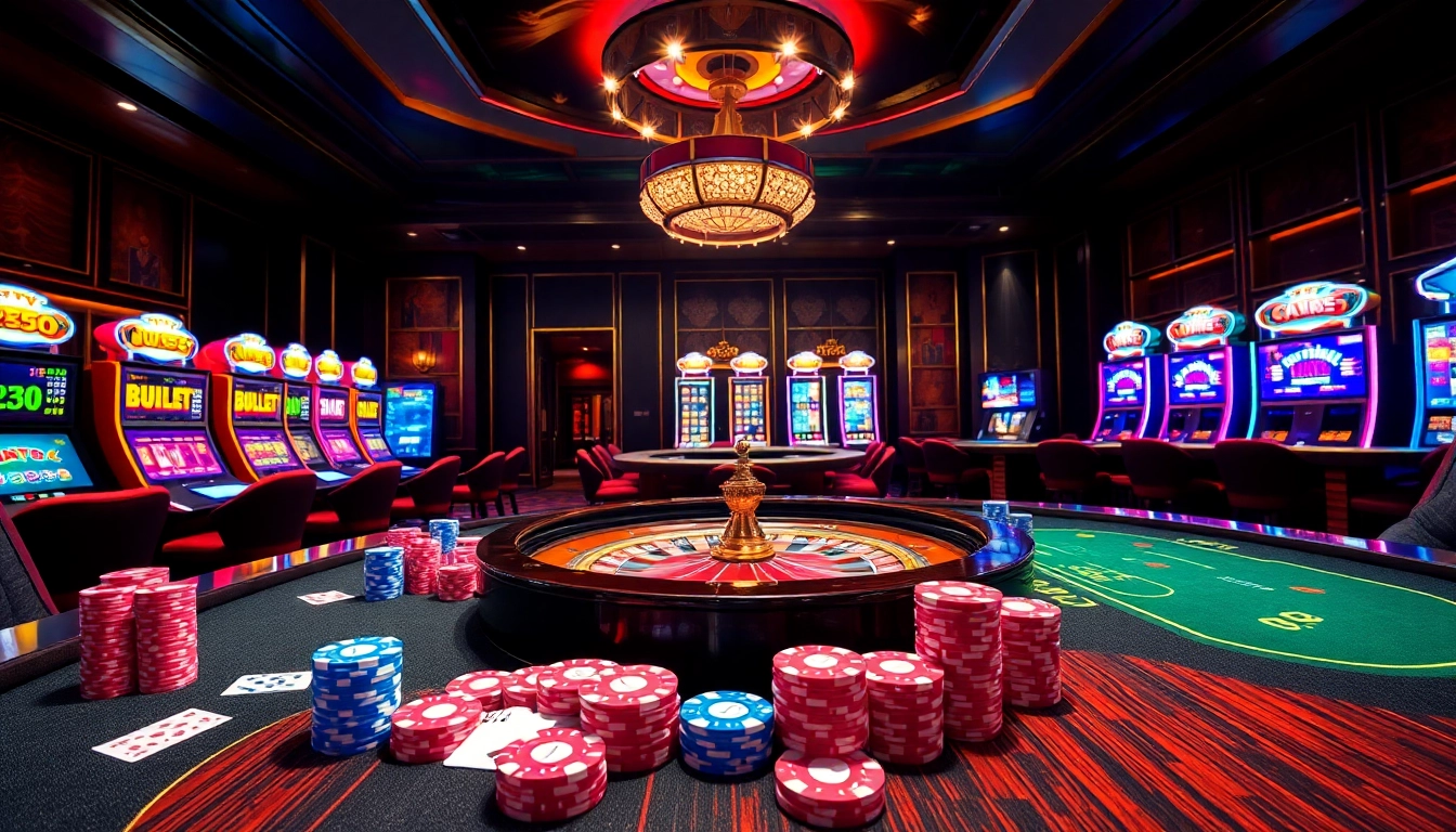 Experience thrilling gambling at qh88 with vibrant casino tables and engaging players.