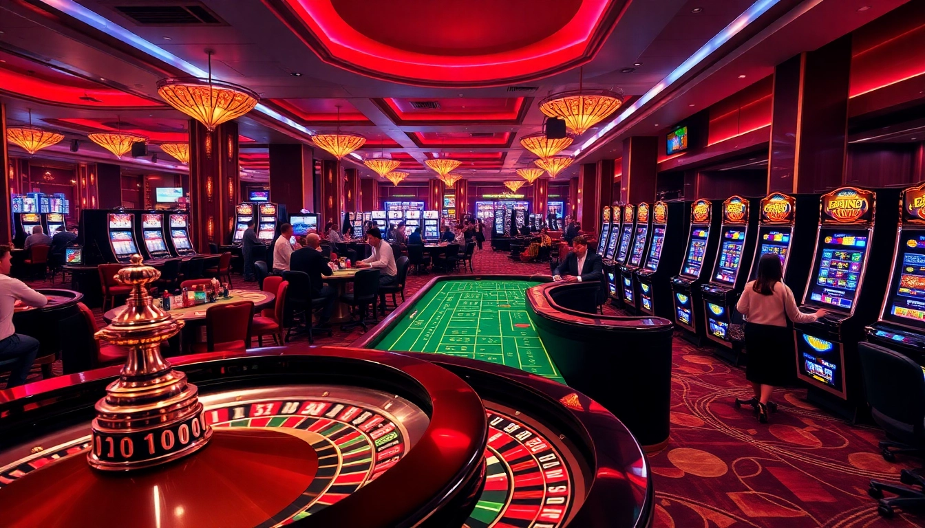 Spieler genießen eine Vielzahl von Spielen im NV Casino und zeigen eine spannende Casinatmosphäre.