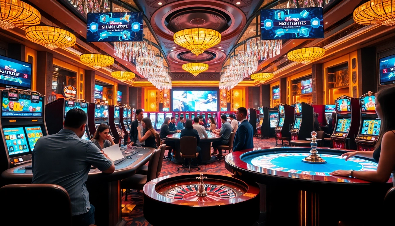 Engaging casino experience at https://kjcmh.com/ with vibrant gaming tables and excited players.