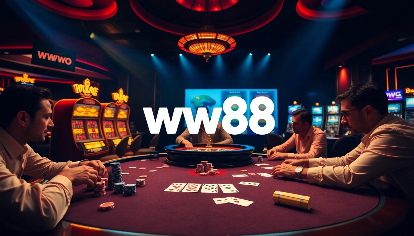 Experience the excitement of poker at ww88 with a luxurious casino atmosphere.