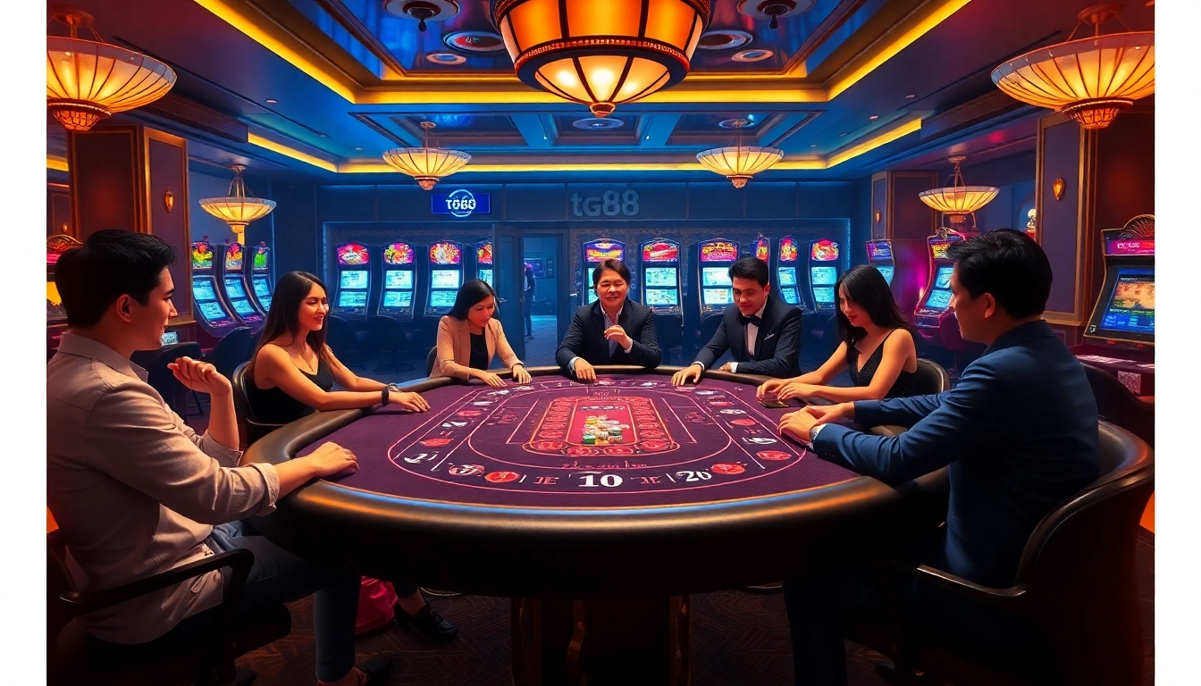 Experience the thrill of winning at tg88 with vibrant casino games and luxurious gaming atmosphere.