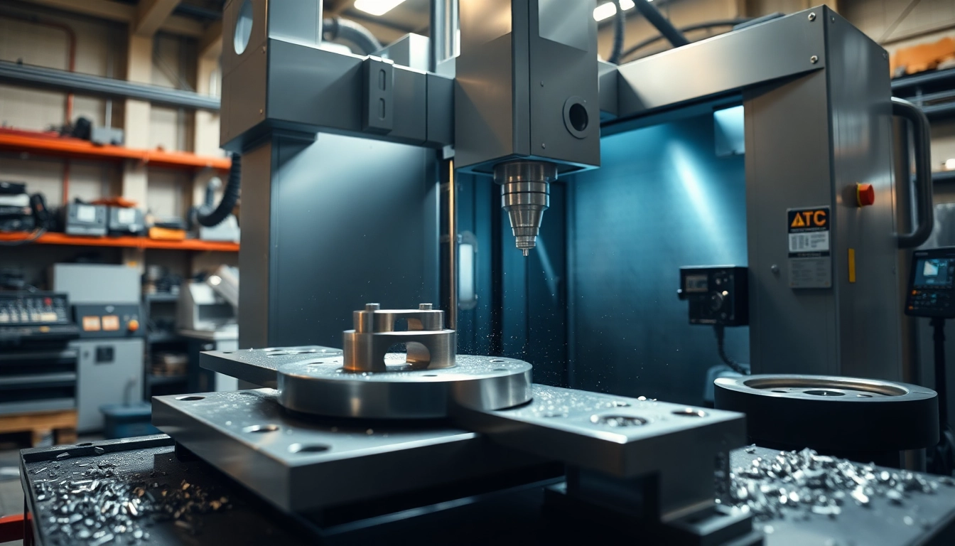 Präzise CNC bearbeitung metall in einem hochmodernen Werkstattumfeld. related image